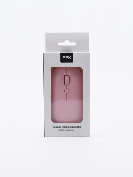 MOUSE INALAMBRICO USB ROSADO