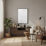 CUADRO CANVAS 60x90cm MARCO NEGRO PINTURA BLANCO 2 CUADRO CANVAS 60x90cm MARCO NEGRO PINTURA BLANCO 2