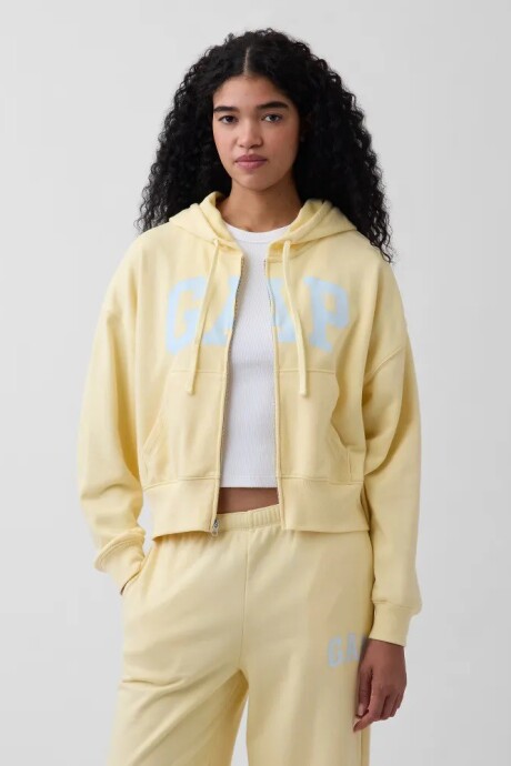 Canguro Con Cierre Logo Gap Mujer Maize