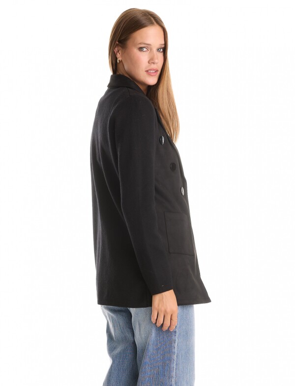 Blazer Tejido Suede NEGRO