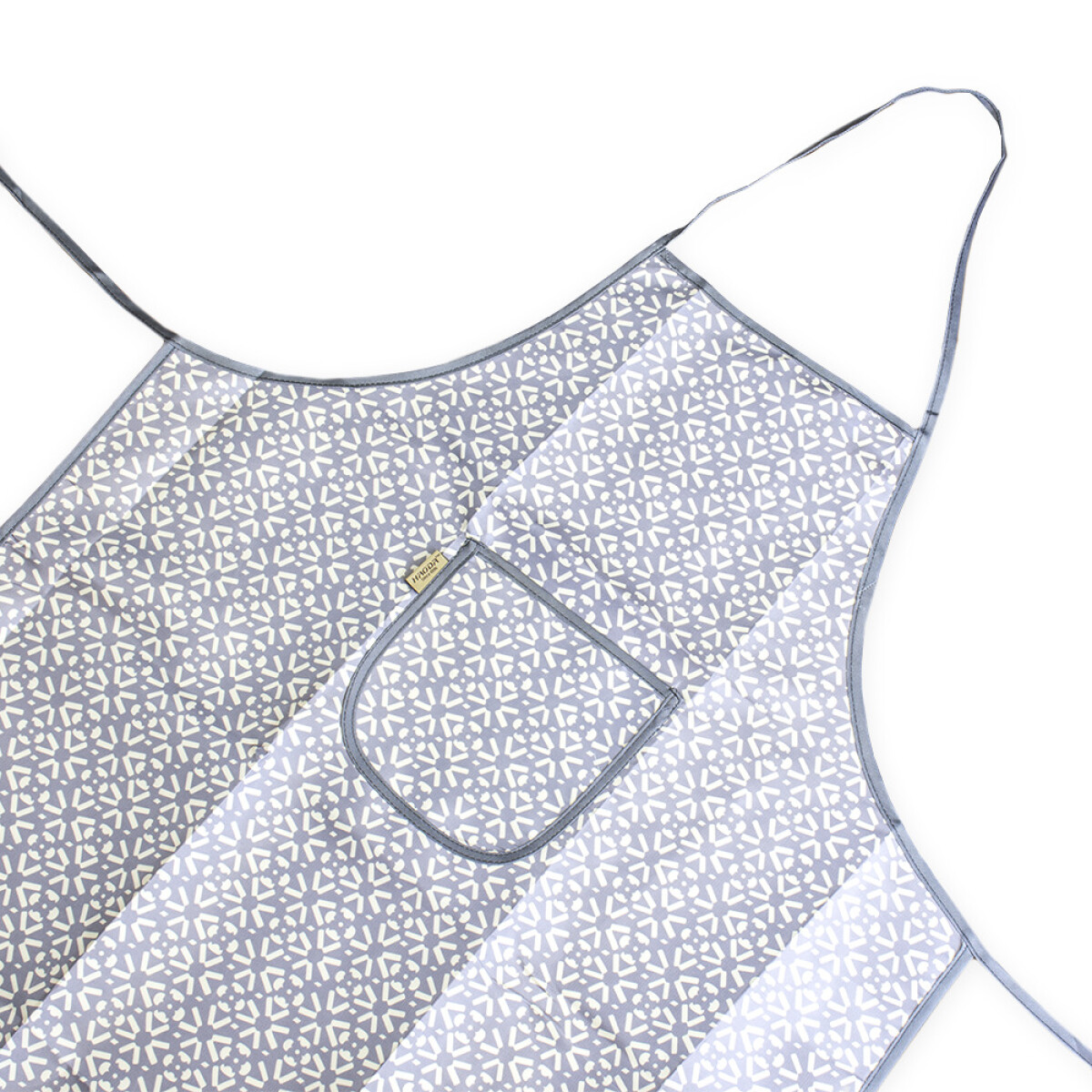 Delantal estampado gris 