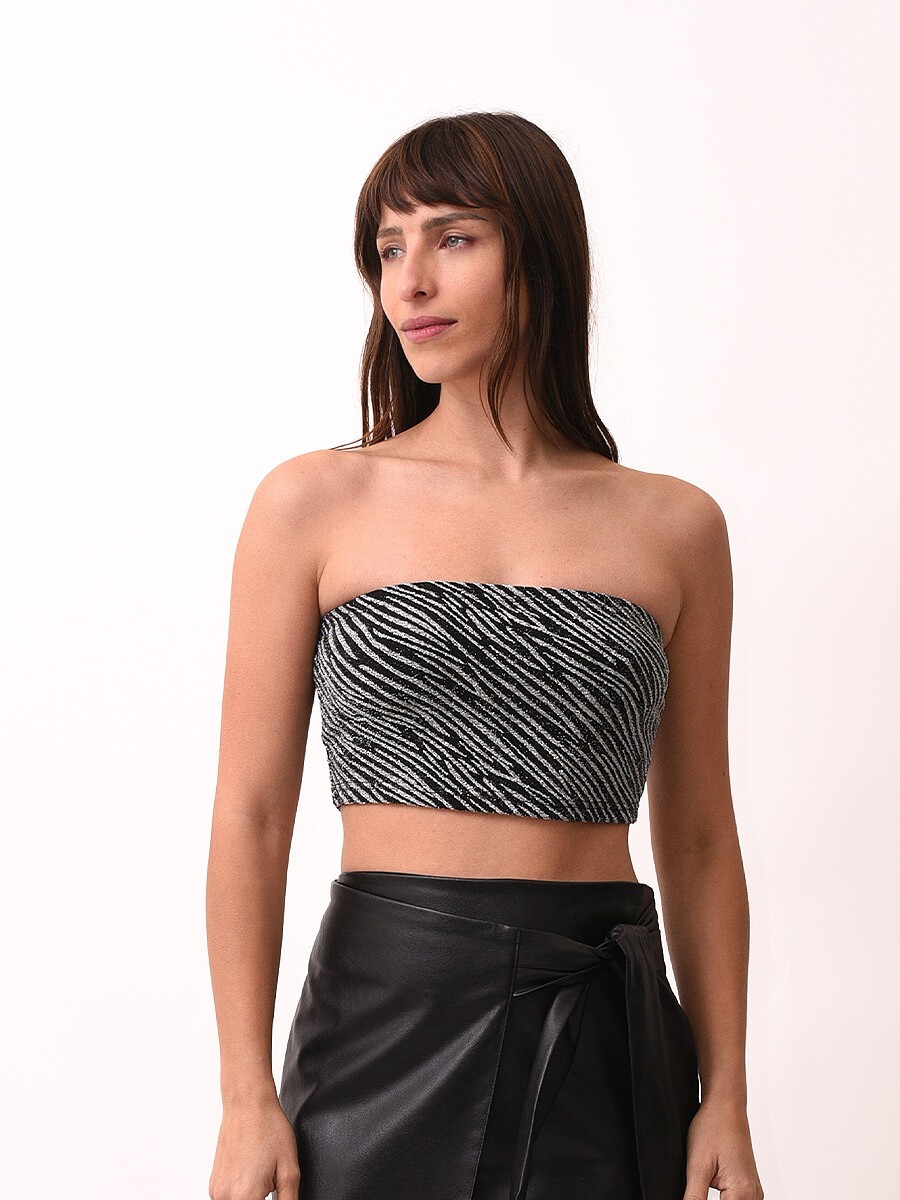TOP SINGA BANDEAU - NEGRO 