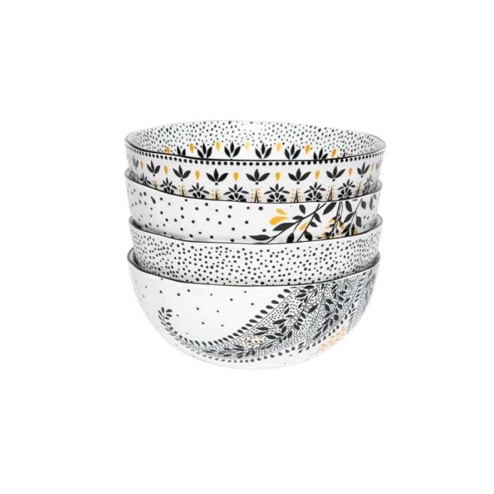 PORTMEIRION S MILLER ARTISANNE NOIR BOWL CEREAL 15 CM x4 PORTMEIRION S MILLER ARTISANNE NOIR BOWL CEREAL 15 CM x4