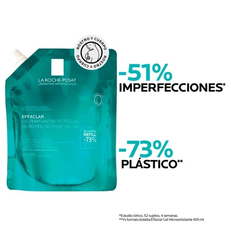 Effaclar Gel Micropeeling La Roche Posay Refill 400 Ml. Effaclar Gel Micropeeling La Roche Posay Refill 400 Ml.