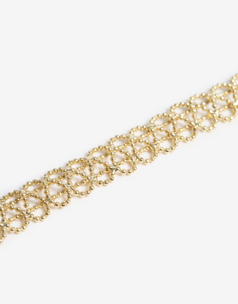 Chokers Metal Choker Metal Textura - Dorado