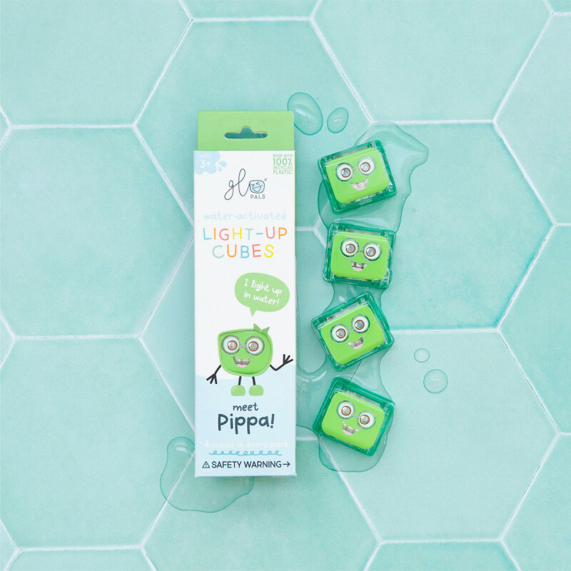 Set 4 cubos Glo Pals iluminados activados por agua PIPPA