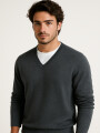 Sweater Akropong 0203 Gris Melange Medio