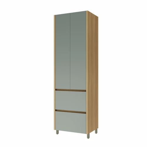 Armario Cocina 70 cm - 2 Puertas 2 cajones - Rainha Gris