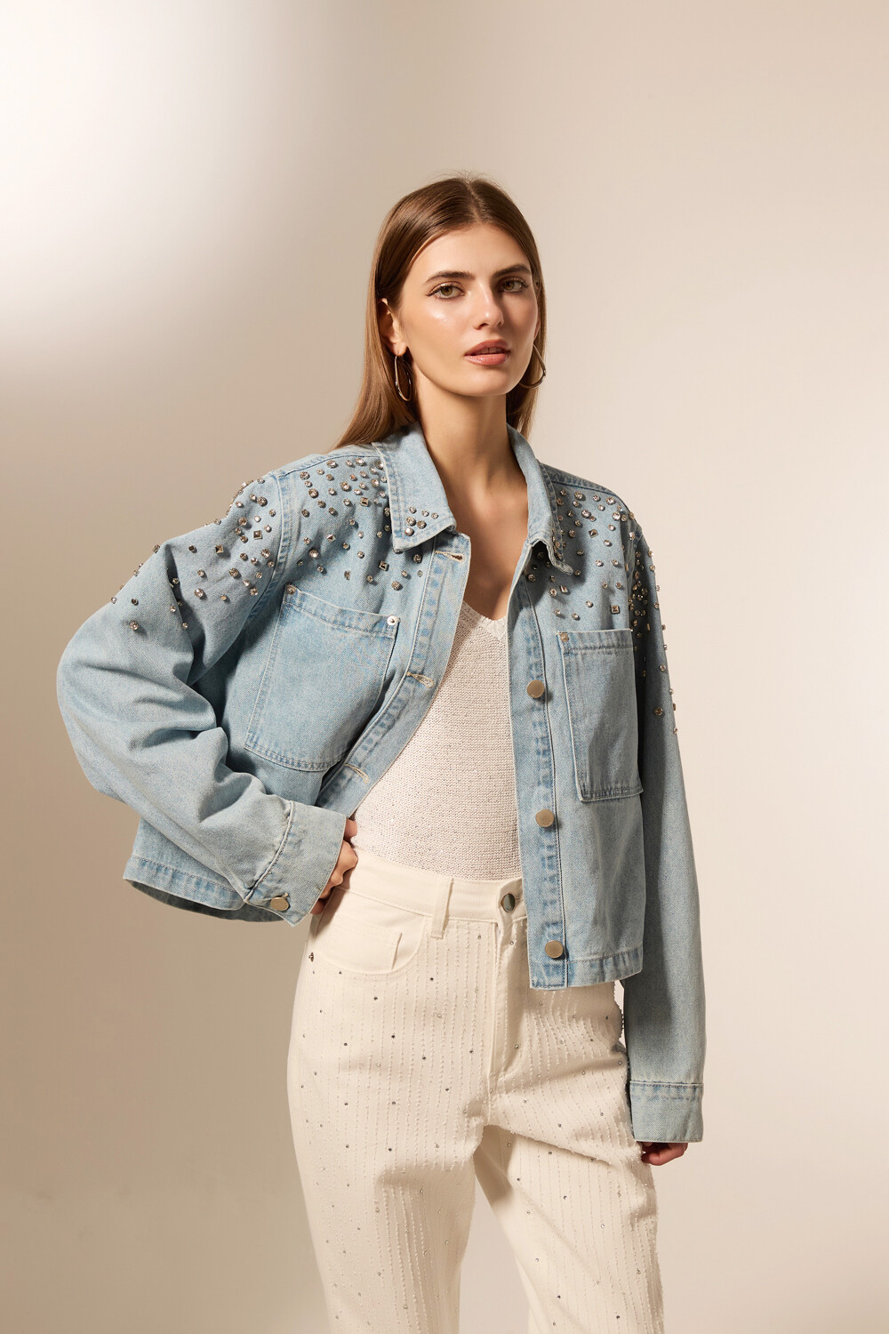 Campera Kuri Celeste