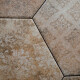 PORCELANATO HEXAGONAL MATE TERRACOTA RUSTICO 22X25 ABADIA GAMAS DE TERRACOTA