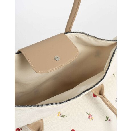 Cartera Shopper Canvas Estampado Flores