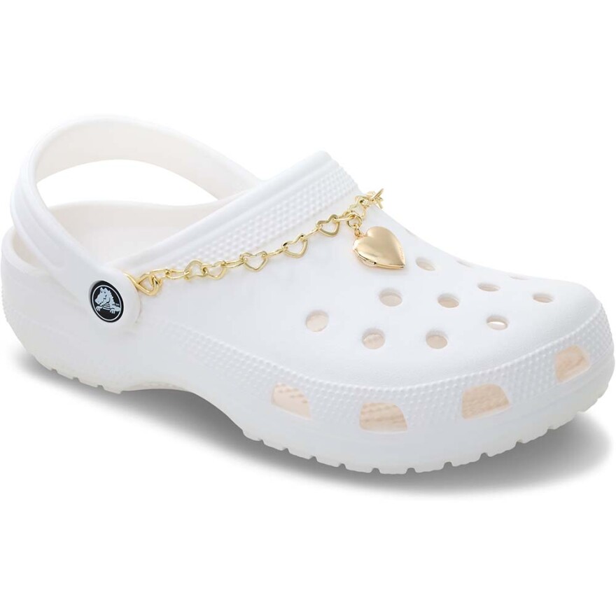 Jibbitz Gold Rivet Chain with Heart Multicolor