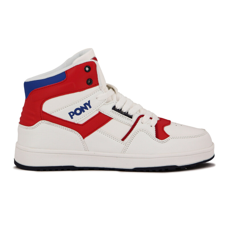 Pony lifestyle m-100 men-blanco/rojo Blanco-Rojo