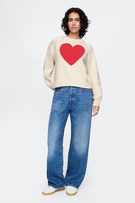 Buzo Relaxed Mujer Modern Red Heart