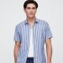 V-SS STANDARD POPLIN BLUE WHITE STRIPE
