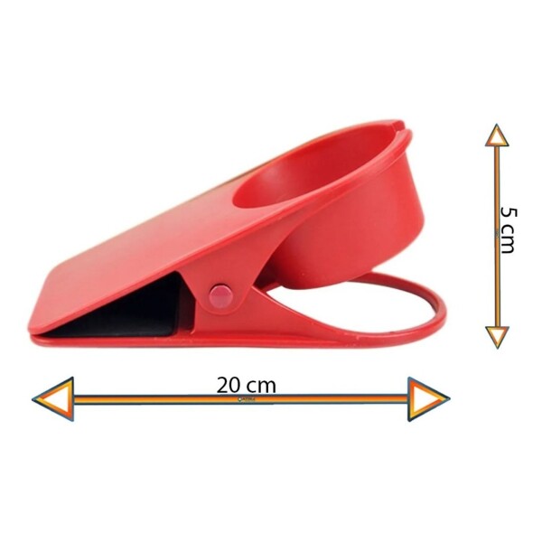 Soporte Vaso Taza Cafe Escritorio Mesa Pinza Posa Vaso Color Variante Rojo