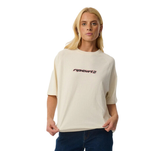 Remera Rip Curl Sunset Beach Raglan Boxy - Beige Remera Rip Curl Sunset Beach Raglan Boxy - Beige