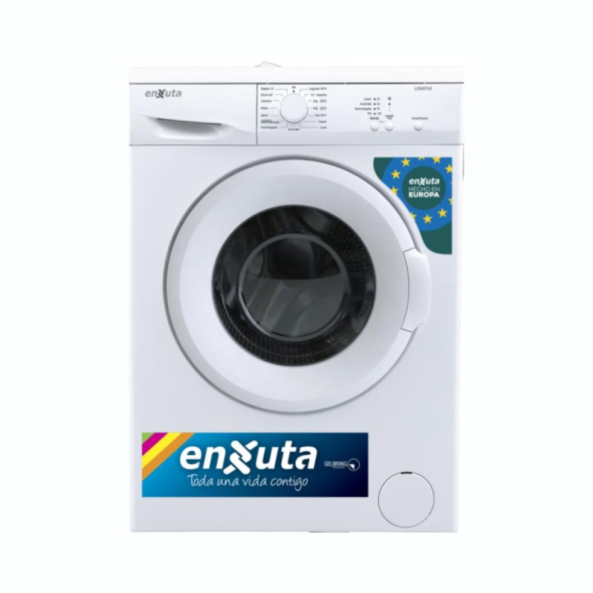 Lavarropas Automático ENXUTA LENX765 Carga Frontal Capacidad 6Kg 