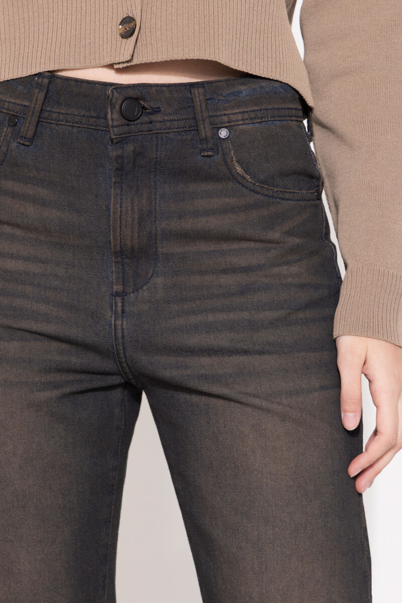 JEANS STRAIGHT FADE BROWN Chocolate