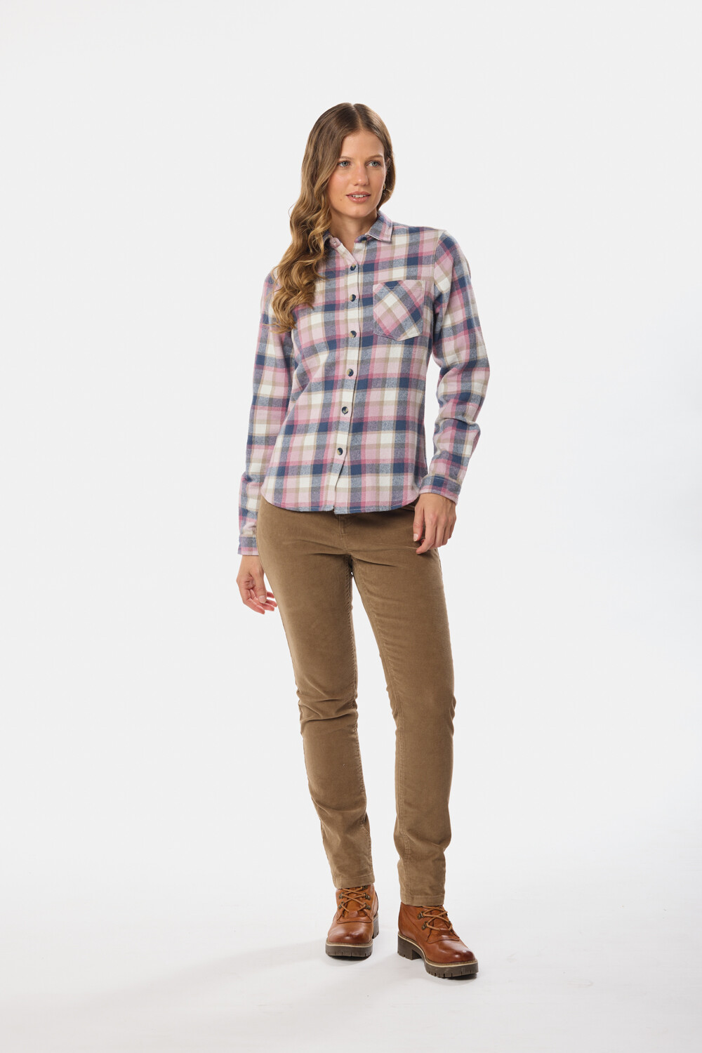 PANTALON DE PANA CON SPANDEX Beige