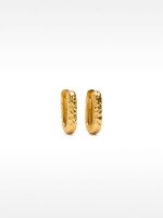 Aros Con Textura - Plata De Ley 925 dorado