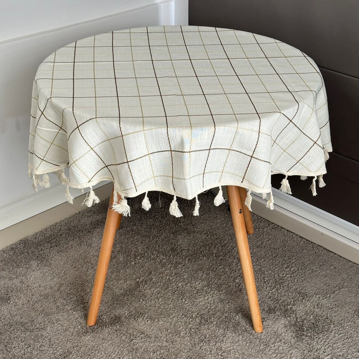 Mantel Lino Algodón Redondo Ø130cm 