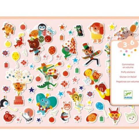 Set x3 láminas de stickers grandes Fiesta