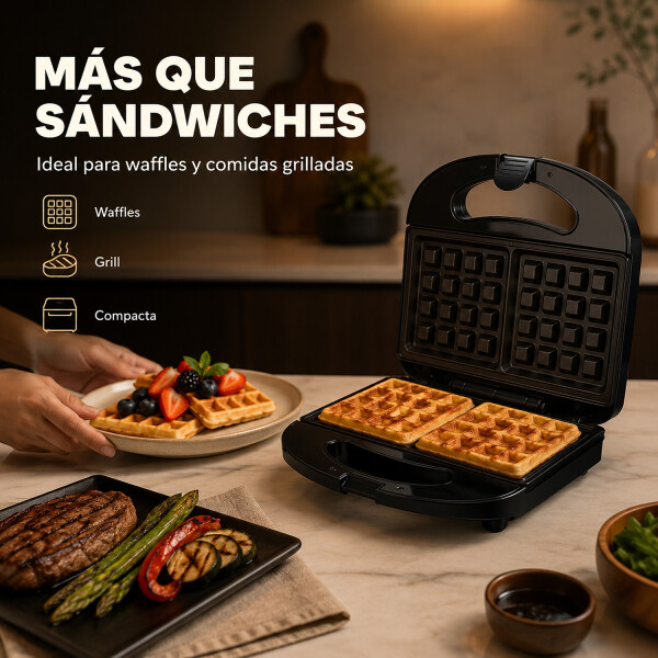 Sandwichera Doble Grill Wafflera 3 En 1 Marvo 750w Inox Ax Sandwichera Doble Grill Wafflera 3 En 1 Marvo 750w Inox Ax