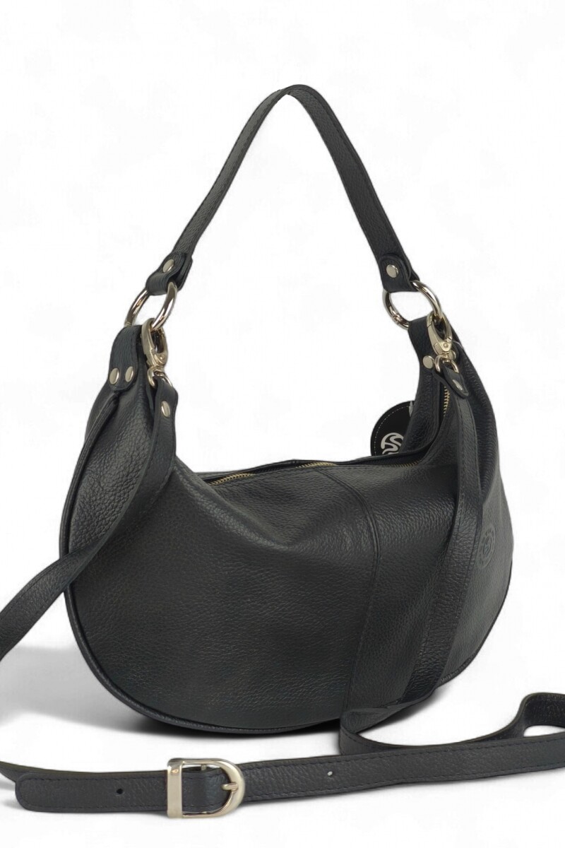 Cartera de mujer cuero 100 % Cartera Bandolera 100% Cuero Negro