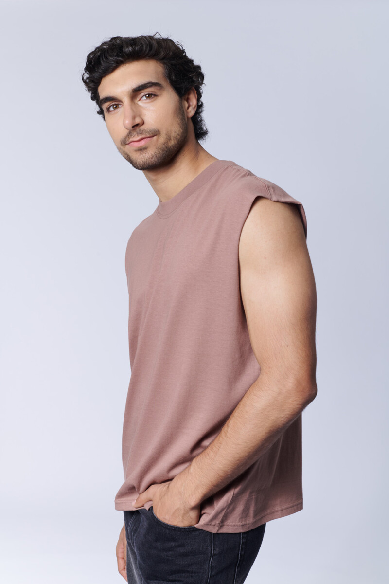 Musculosa oversize Marron