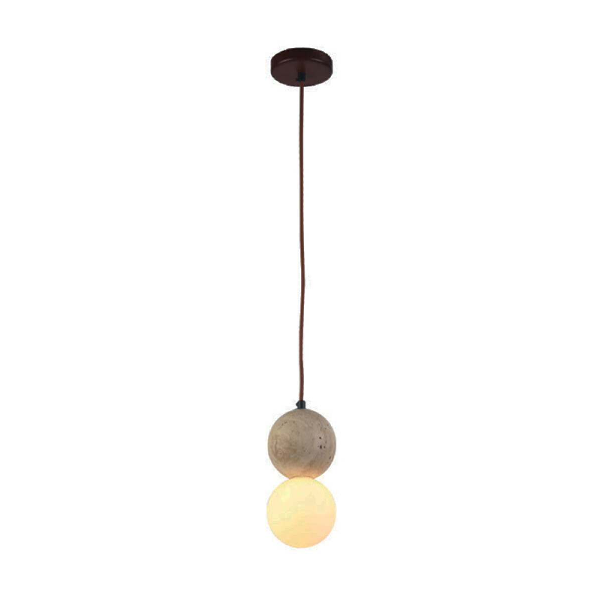 Lámpara colgante globo G9 Ø100mm vidrio opal - IX9570 