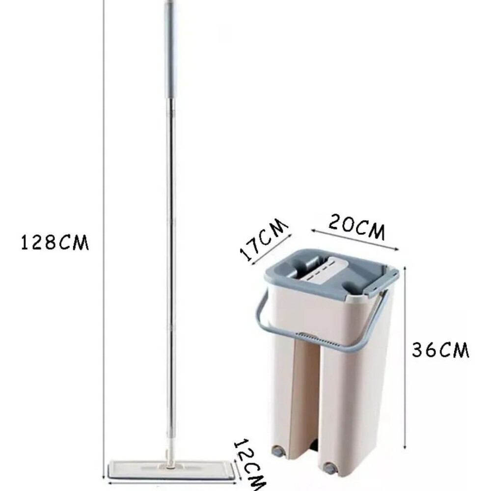 Mopa Secado Rápido Con Balde Escurridor/trapeador X2 BEIGE