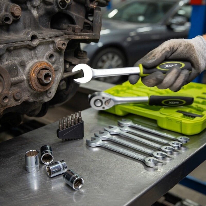 XCORT JUEGO DE DADOS & LLAVES CR-V INDUSTRIAL 1/4-1/2 PULGAD Xcort Juego De Dados & Llaves Cr-v Industrial 1/4-1/2 Pulgad