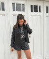 Chaqueta metalizada negra