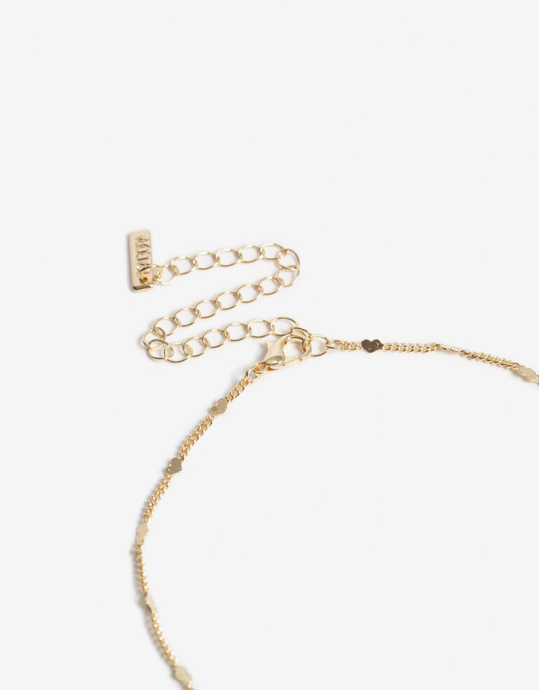 Cadena Corta con Dije Letras Collar Con Dije Inicial Letra "l" - Dorado