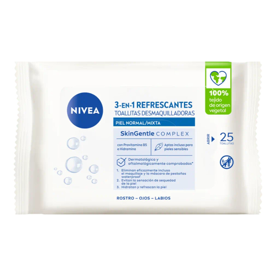 Toallitas Demaquillantes Piel Normal a Mixta 25 Unidades – Nivea Toallitas Demaquillantes Piel Normal a Mixta 25 Unidades – Nivea