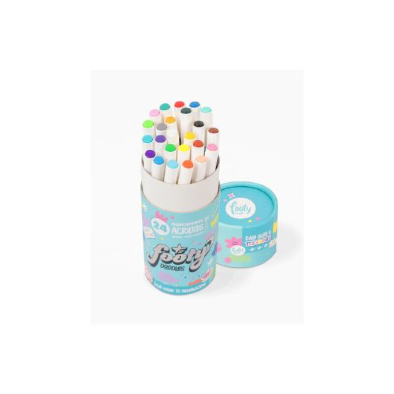 MARCADORES ACLIRICOS X24 EN TUBO FOOTY Marcadores Acliricos X24 En Tubo Footy