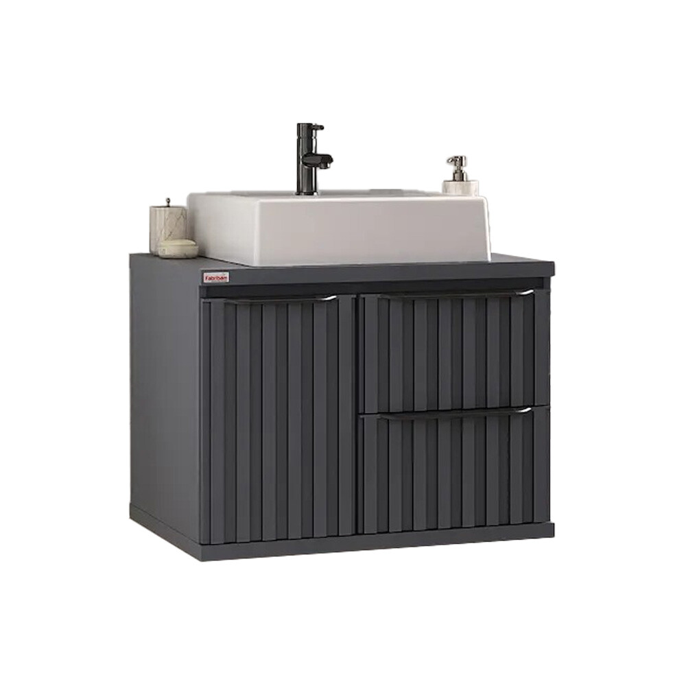 MUEBLE DE BAÑO SUSPENDIDO CECILIA 60 CM - COLOR PLOMO Mueble De Baño Suspendido Cecilia 60 Cm - Color Plomo