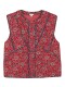 Chaleco Flores Gris