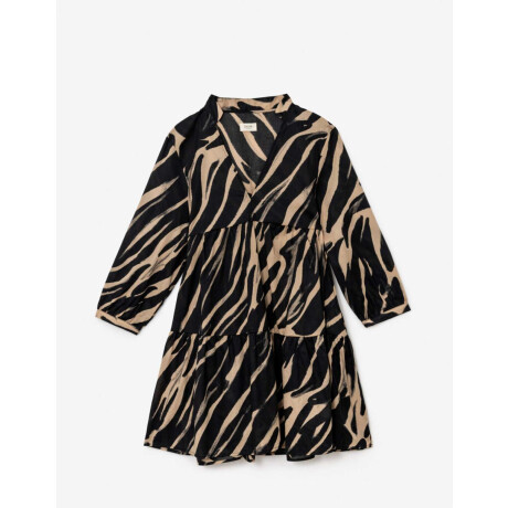 Vestido Corto Estampado Combinacion Multicolor