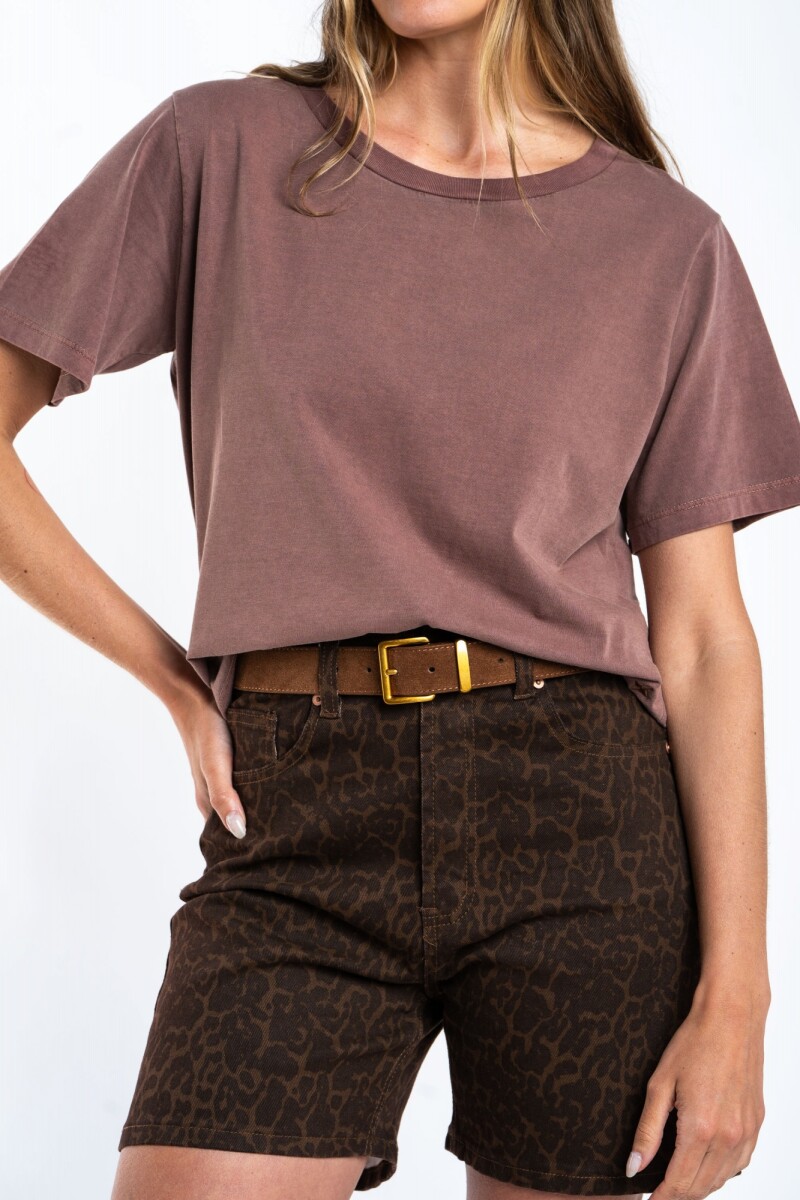 Remera Algodon Lavado Mocha