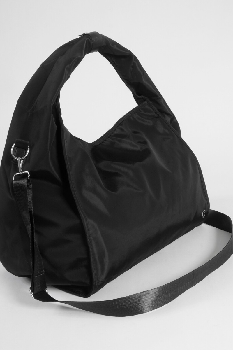 Shopper oversize con correa regulable negro