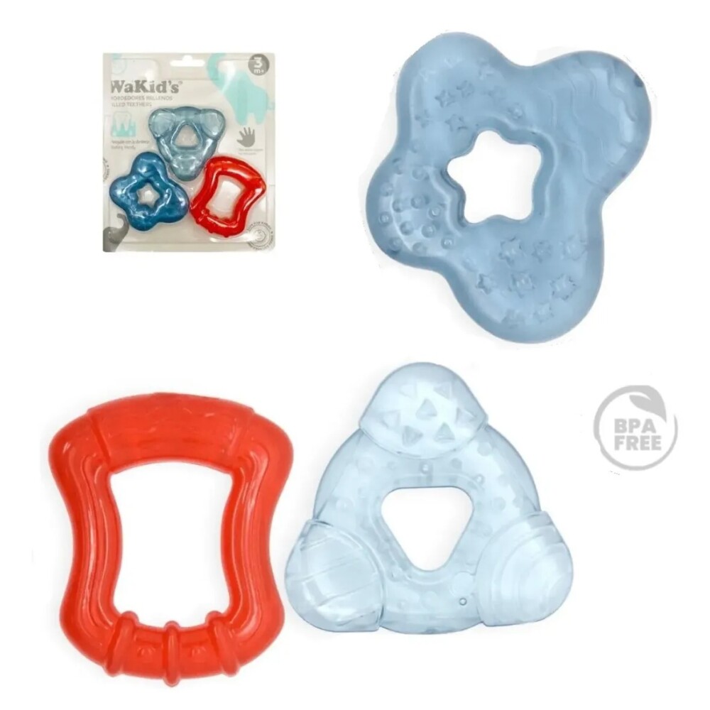 Set x3 mordillos gel WAKIDS celeste