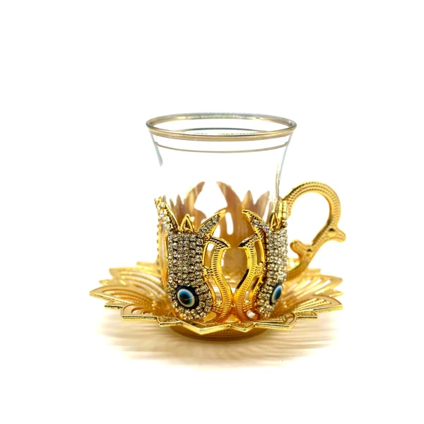Taza de té vip dore x1 Nazar