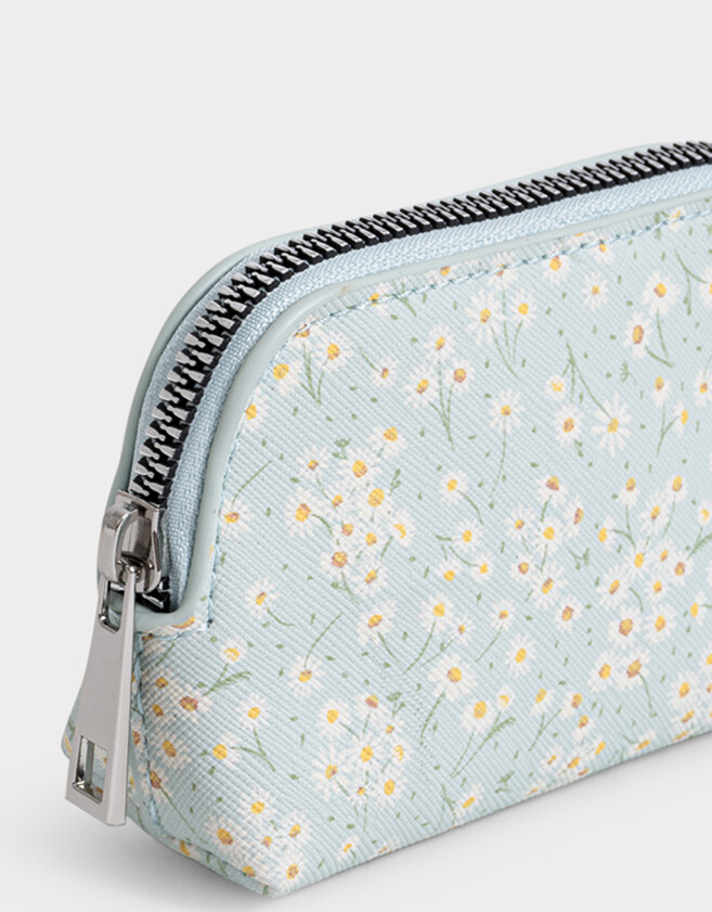 Monederos Estampados Monedero Cuerina Margaritas - Estampado Flores