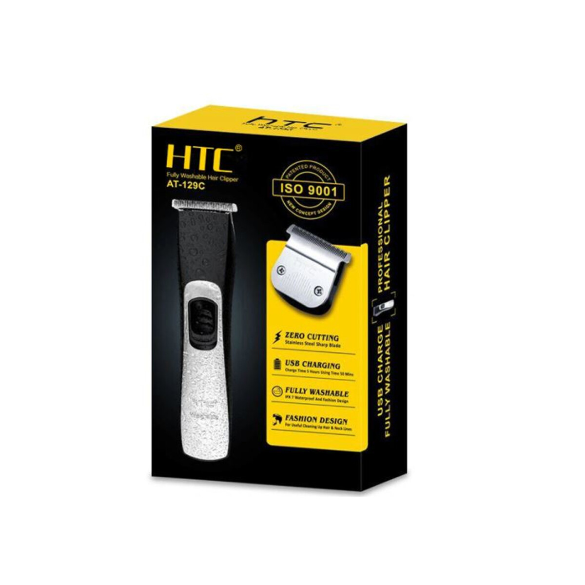 Afeitadora Y Cortapelo Recargable Lavable HTC 129C 