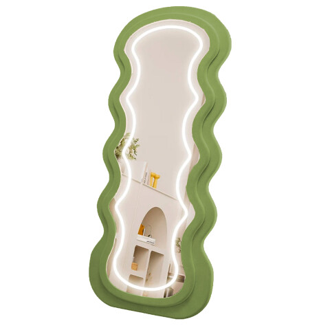 Espejo Ondulado Con Luz Led Led-m-01 VERDE