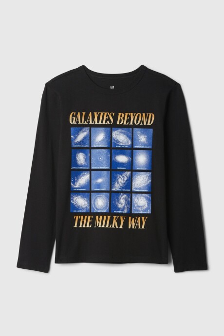Remera Logo Gap Manga Larga Niño Outer Space