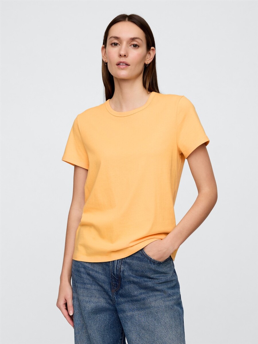 Remera Cuello Redondo Mujer - Orange Nectar 660 