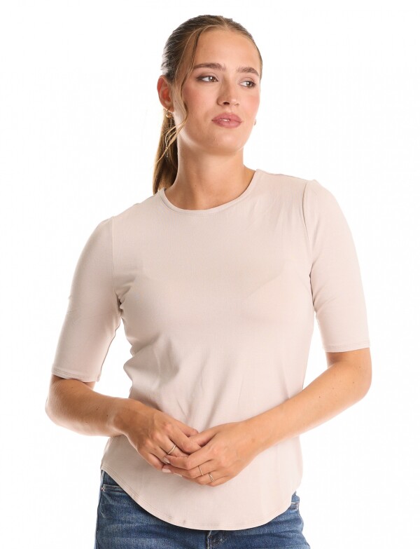 Remera Basica BEIGE CLARO